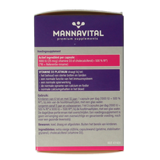 Mannavital Vitamine D3 platinum 90 Capsules