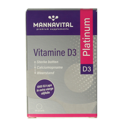 Mannavital Vitamine D3 platinum 90.00 Capsules