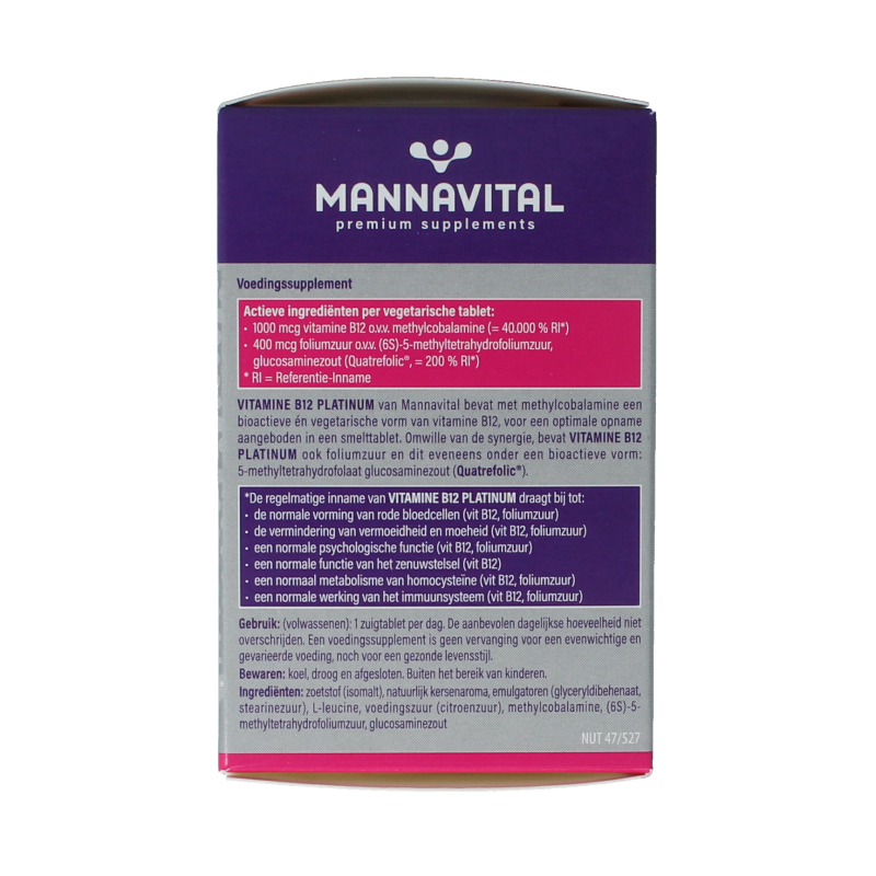 Mannavital Vitamine B12 platinum 60 Tabletten