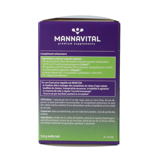 Mannavital Menoton 30.00 Vegetarische capsules