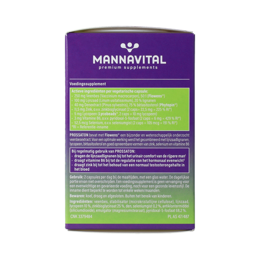 Mannavital Prossaton 60.00 Vegetarische capsules