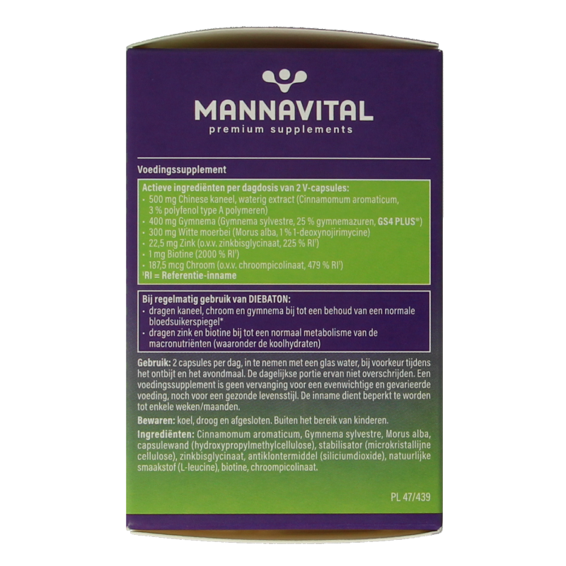 Mannavital Diebaton 60 Vegetarische capsules