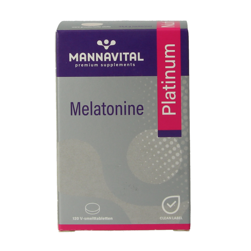 Mannavital Melatonine platinum 120 Smelttabletten