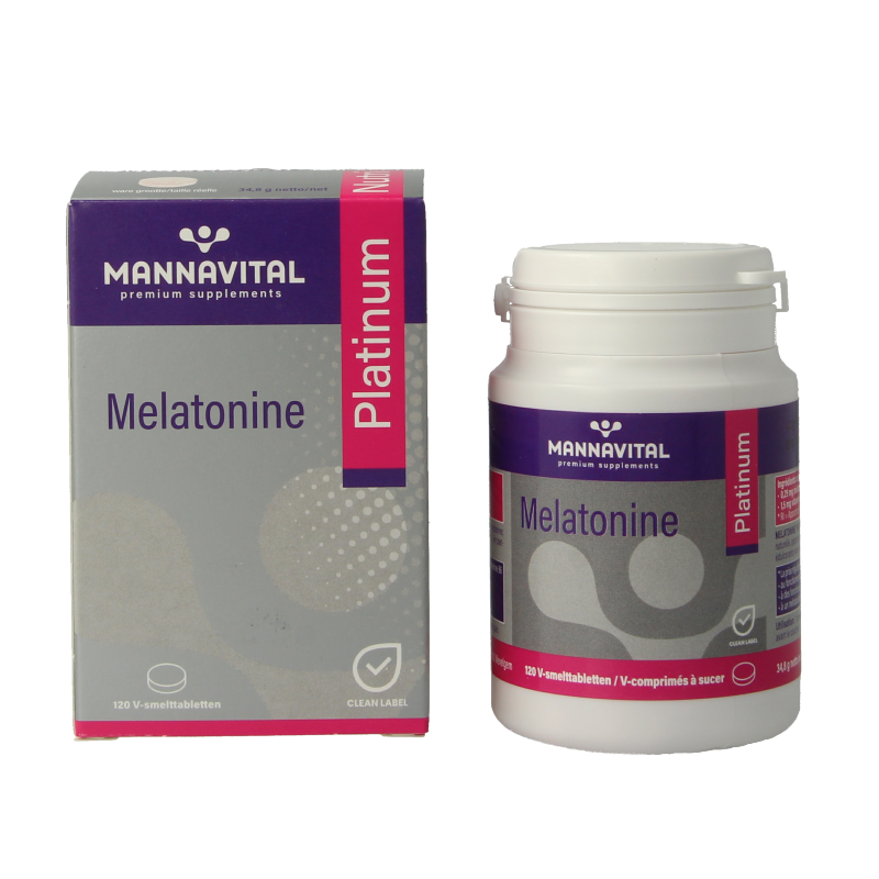 Mannavital Melatonine platinum 120 Smelttabletten