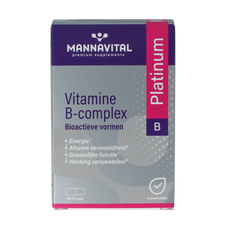 Mannavital Vitamine B complex platinum 60.00 Vegetarische capsules