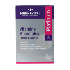 Mannavital Vitamine B complex platinum 60.00 Vegetarische capsules