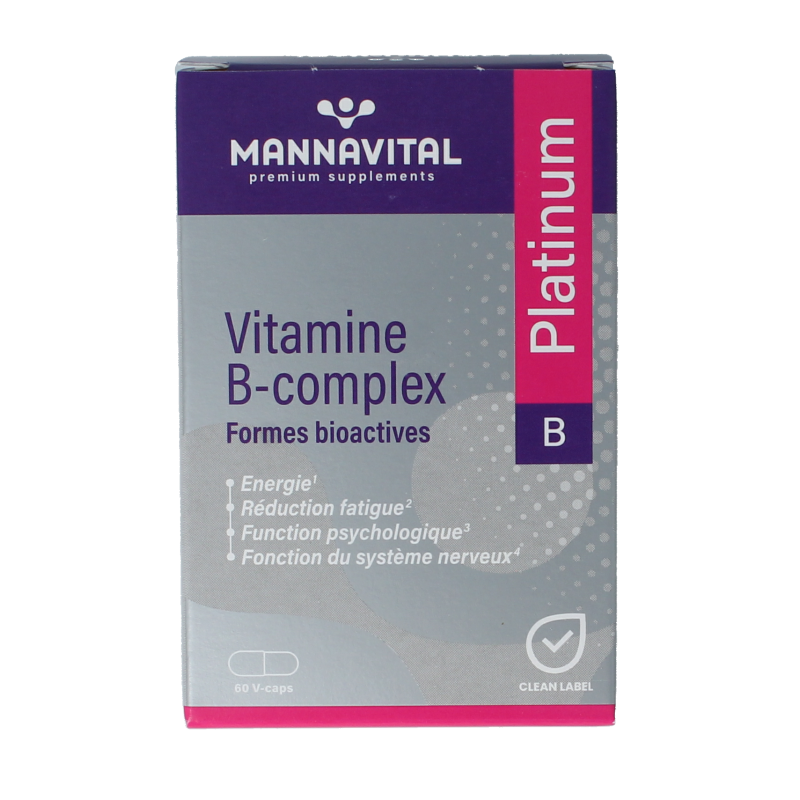 Mannavital Vitamine B complex platinum 60 Vegetarische capsules