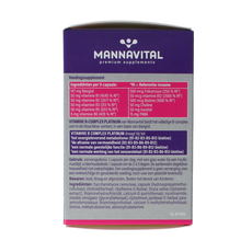 Mannavital Vitamine B complex platinum 60.00 Vegetarische capsules