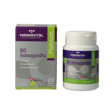 Mannavital Ashwagandha platinum bio 60 Vegetarische capsules