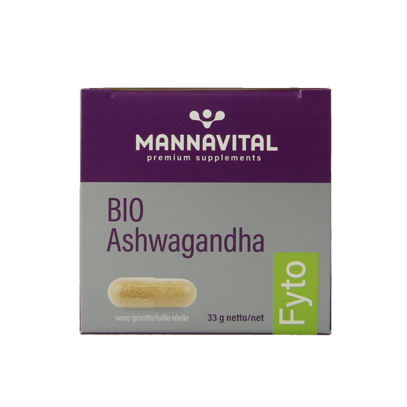 Mannavital Ashwagandha platinum bio 60 Vegetarische capsules