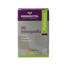Mannavital Ashwagandha platinum bio 60 Vegetarische capsules