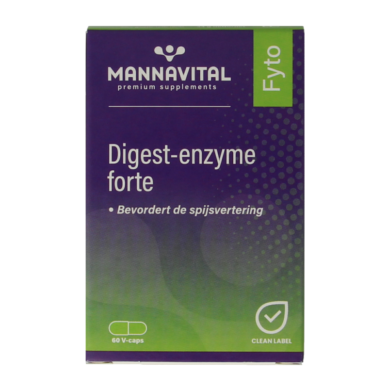 Mannavital Digest enzyme forte 60 Vegetarische capsules