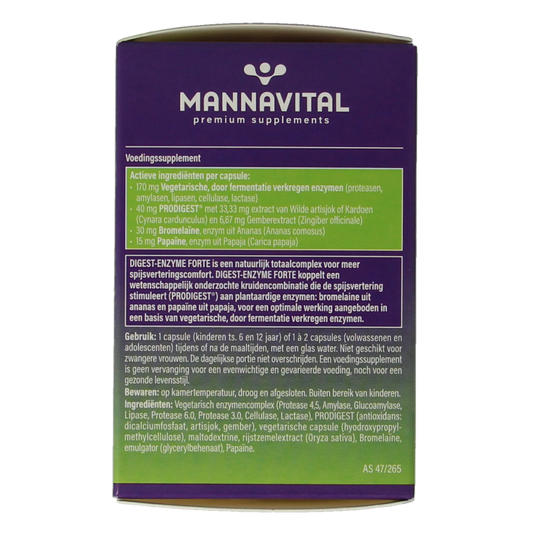 Mannavital Digest enzyme forte 60.00 Vegetarische capsules