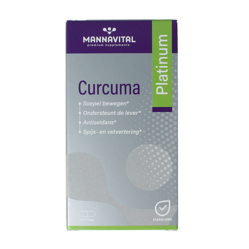 Mannavital Curcuma platinum 180 Vegetarische capsules