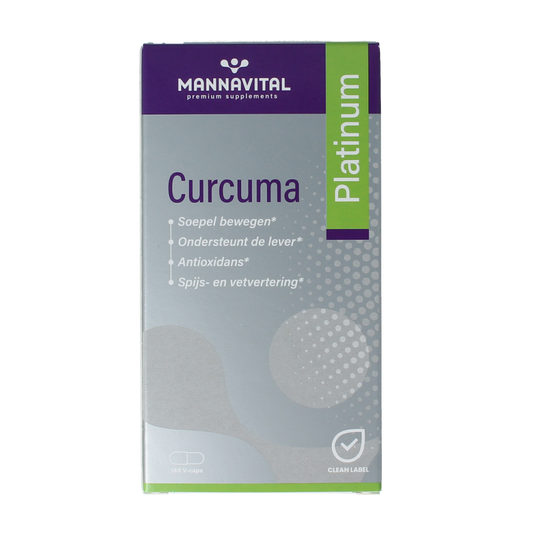 Mannavital Curcuma platinum 180.00 Vegetarische capsules