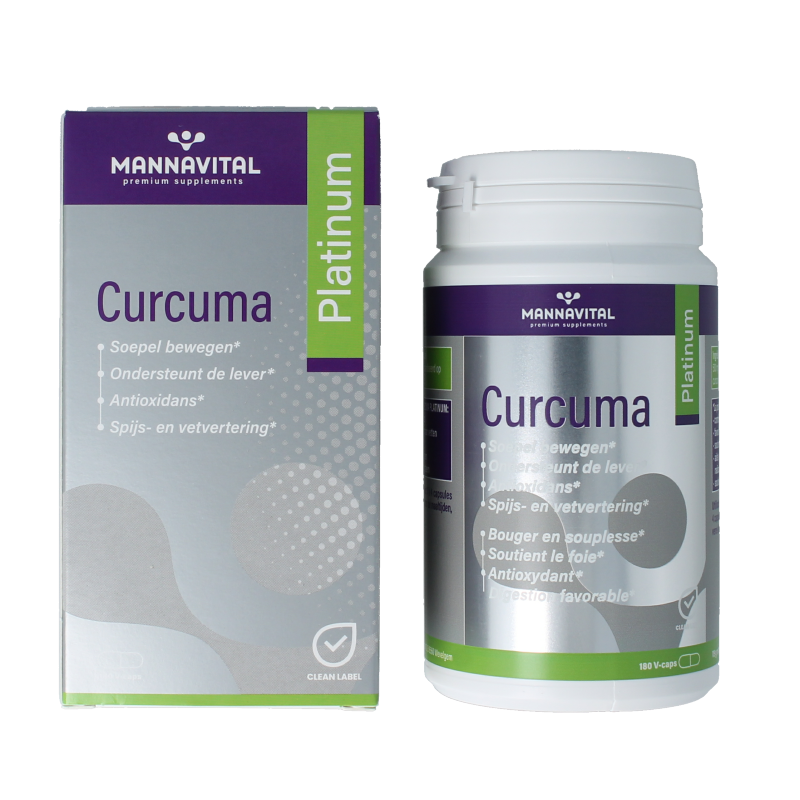 Mannavital Curcuma platinum 180 Vegetarische capsules