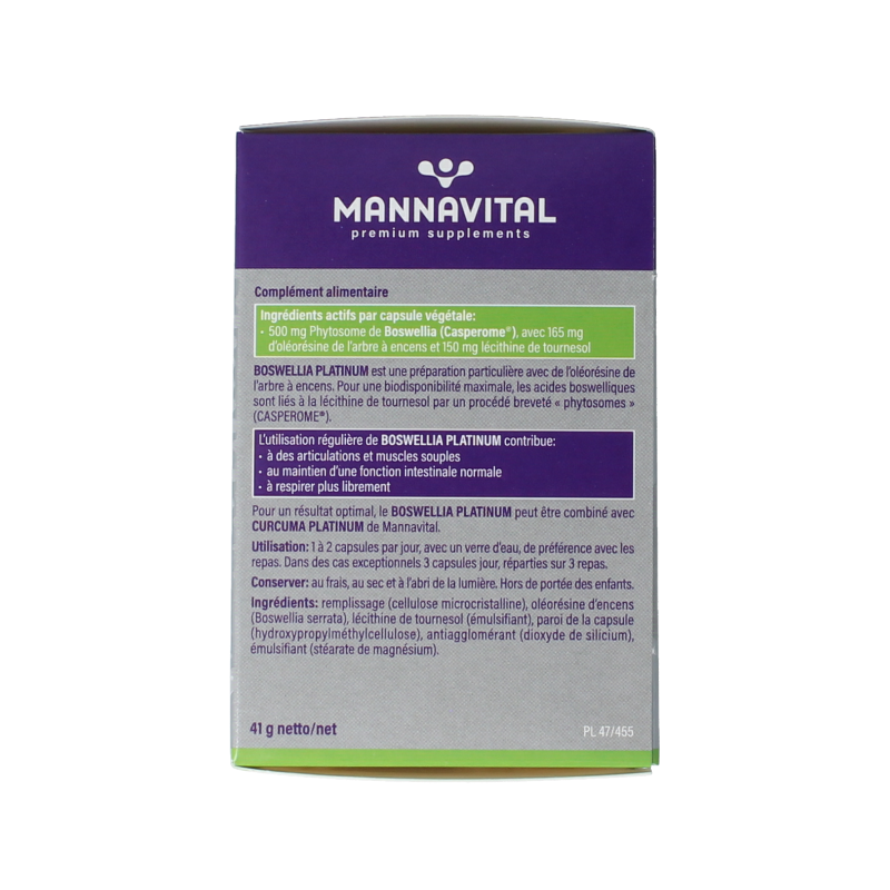 Mannavital Boswellia platinum 60 Vegetarische capsules