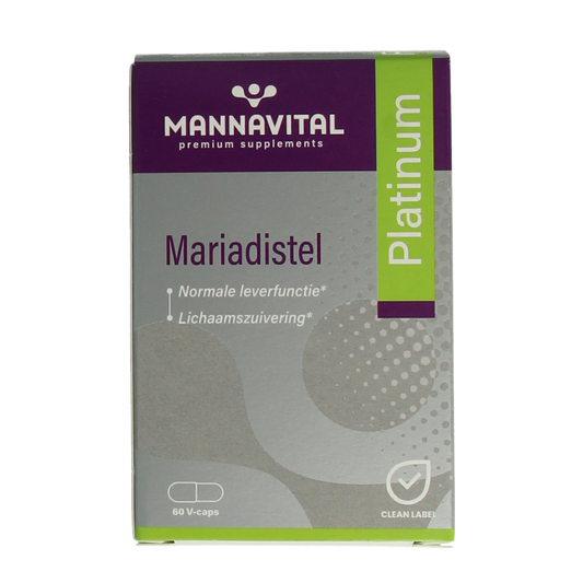Mannavital Mariadistel platinum 60.00 Vegetarische capsules