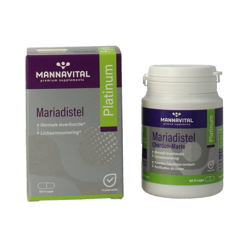 Mannavital Mariadistel platinum 60 Vegetarische capsules