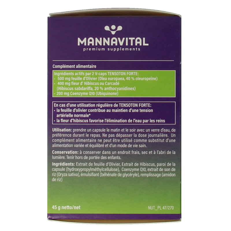 Mannavital Tensoton forte 60 Vegetarische capsules