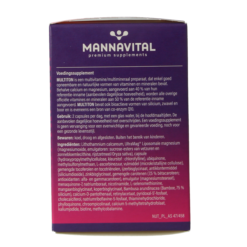 Mannavital Multiton 60 Vegetarische capsules