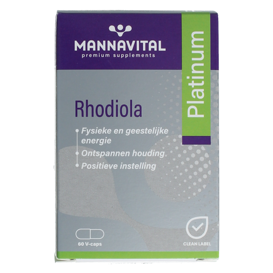 Mannavital Rhodiola platinum 60 Vegetarische capsules