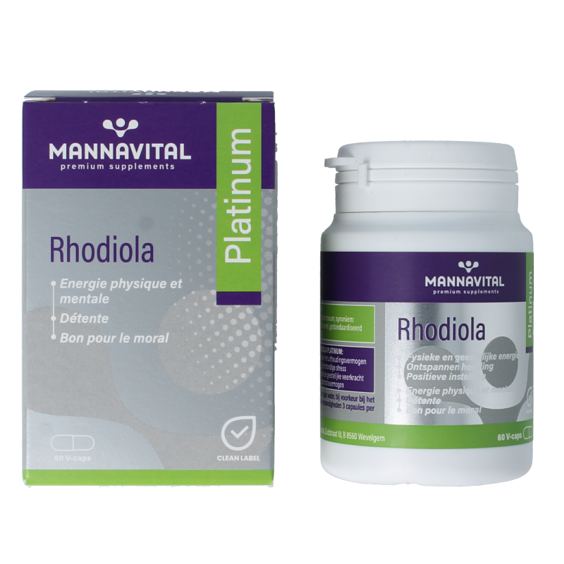 Mannavital Rhodiola platinum 60 Vegetarische capsules
