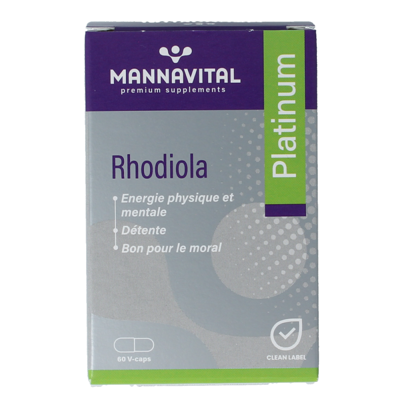 Mannavital Rhodiola platinum 60 Vegetarische capsules