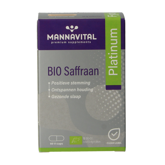 Mannavital Saffraan platinum 60 Vegetarische capsules
