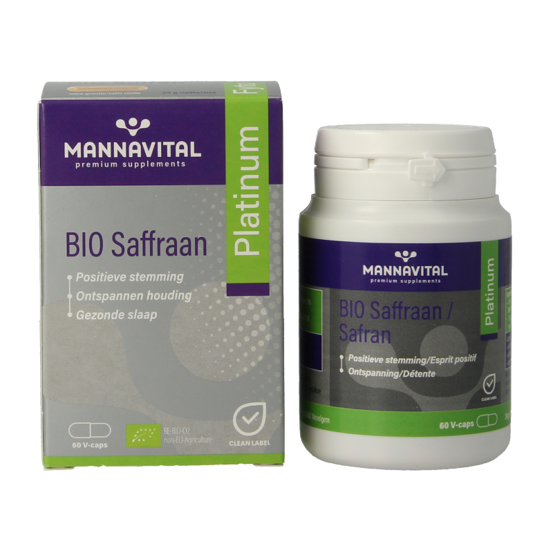 Mannavital Saffraan platinum 60 Vegetarische capsules