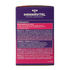 Mannavital Vitamine D3 + vitamine A forte 90.00 Capsules