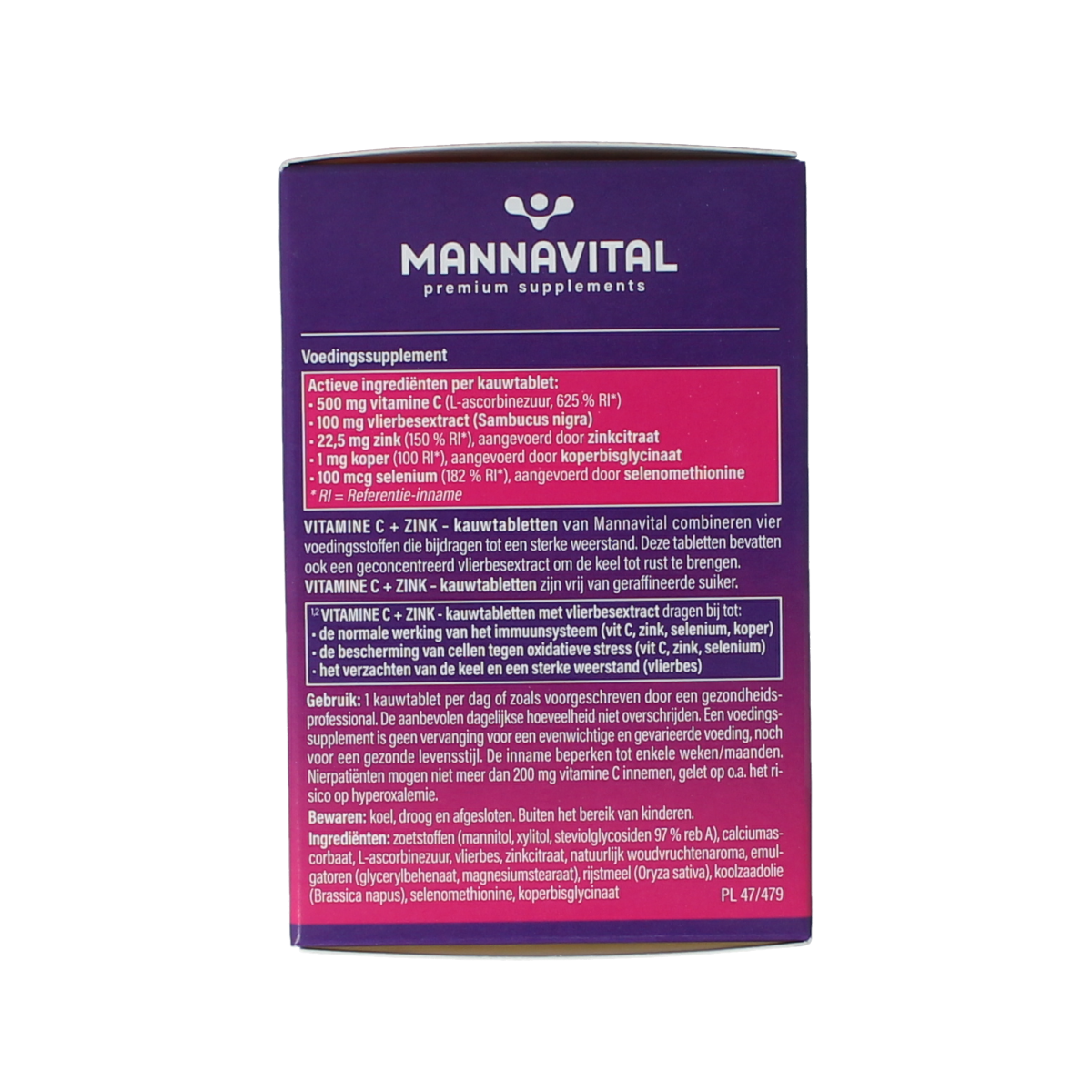 Mannavital Vitamine C plus zink 60.00 Tabletten