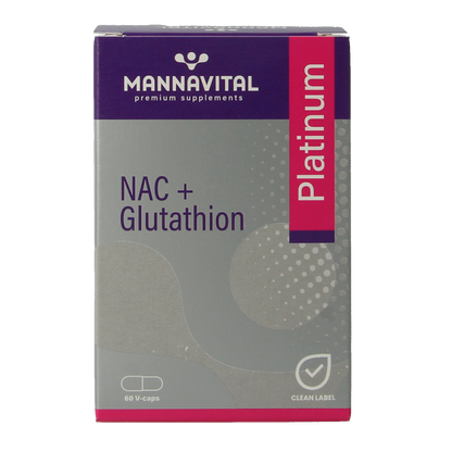 Mannavital NAC + glutathion platinum 60.00 Vegetarische capsules