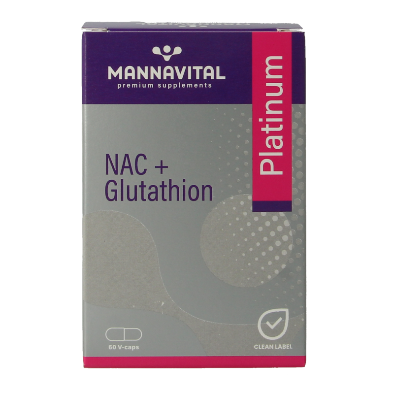 Mannavital NAC + glutathion platinum 60 Vegetarische capsules