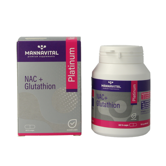 Mannavital NAC + glutathion platinum 60 Vegetarische capsules
