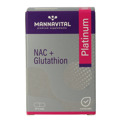 Mannavital NAC + glutathion platinum 60.00 Vegetarische capsules