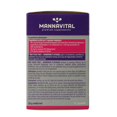 Mannavital Rode rijst + berberine platinum 60.00 Vegetarische capsules