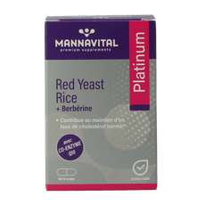 Mannavital Rode rijst + berberine platinum 60.00 Vegetarische capsules