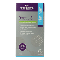 Mannavital Omega-3 algenolie platinum 60.00 Softgels