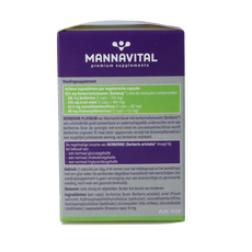Mannavital Berberine platinum 60.00 Vegetarische capsules
