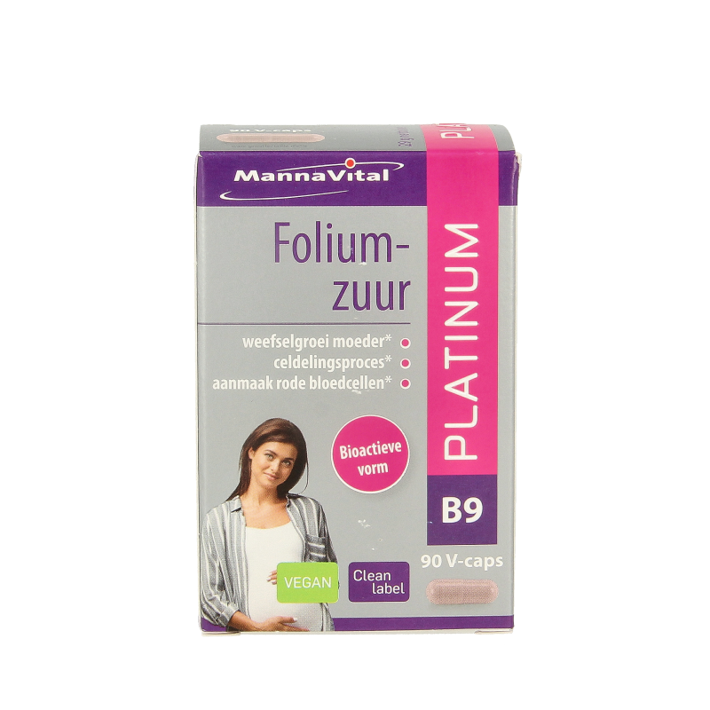 Mannavital Foliumzuur platinum 90 Vegetarische capsules