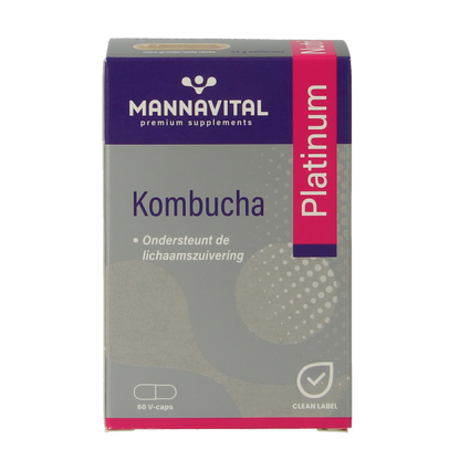 Mannavital Kombucha platinum 60.00 Vegetarische capsules