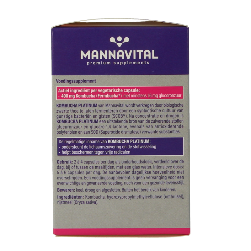 Mannavital Kombucha platinum 60 Vegetarische capsules