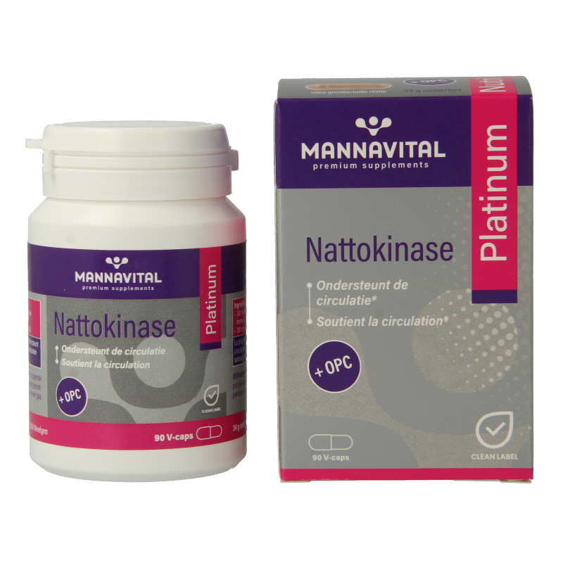 Mannavital Nattokinase platinum 90 Vegetarische capsules