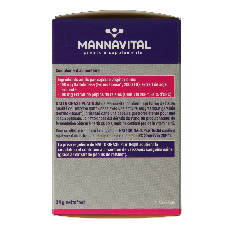 Mannavital Nattokinase platinum 90 Vegetarische capsules