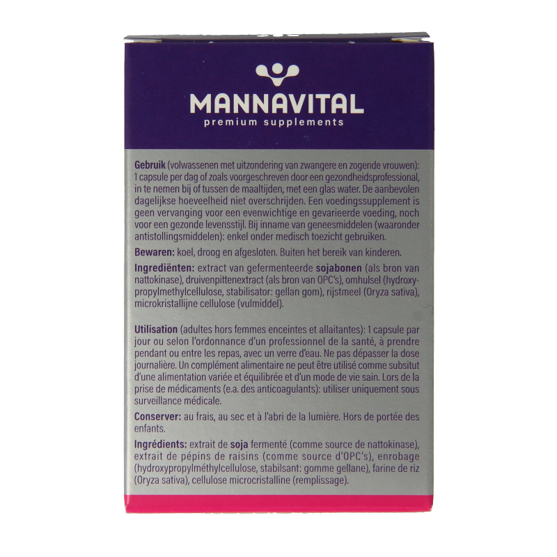 Mannavital Nattokinase platinum 90 Vegetarische capsules