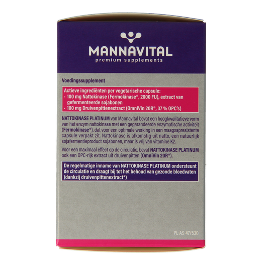 Mannavital Nattokinase platinum 90.00 Vegetarische capsules