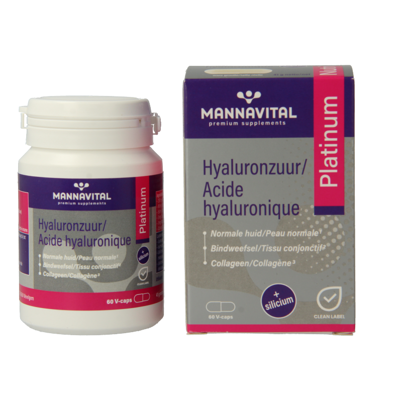 Mannavital Hyaluronzuur platinum 60 Capsules