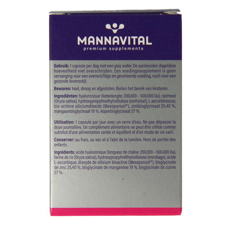 Mannavital Hyaluronzuur platinum 60 Capsules