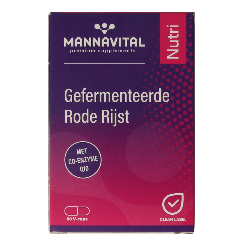 Mannavital Gefermenteerde rode rijst 60 Vegetarische capsules
